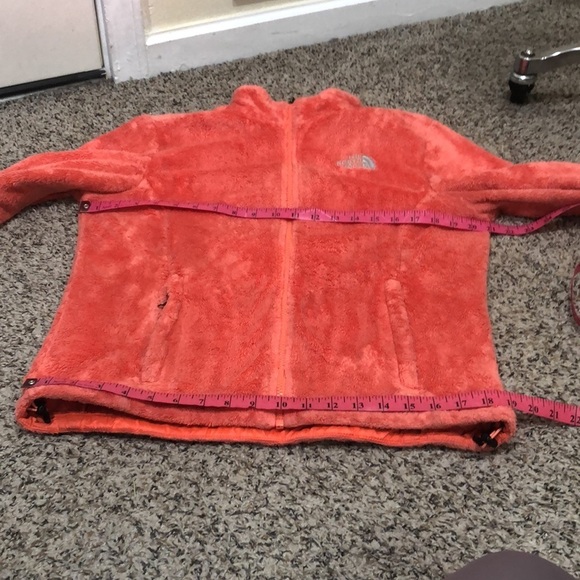 North Face Osito Plush Fleece Teddy Jacket Size Medium Orange - Picture 10 of 13